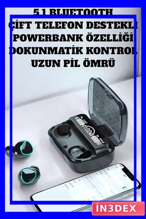 Extra Bass ve HD Ses Destekli Bluetooth 5.3 Kablosuz Kulaklık