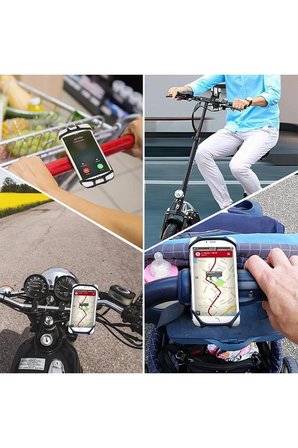 Motosiklet Bisiklet İçin Telefon Tutucu Gidon Uyumlu Stand Aparat