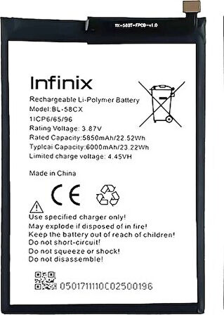 İnfinix Smart 7 Batarya Pil 