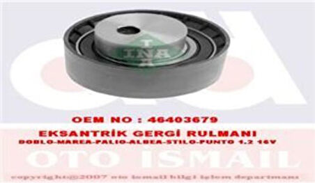 Ina 531041430 Eksantrik Gergi Rulmanı Albea Brava Bravo Egea Doblo Grand Punto Lınea Marea Palıo Siena 1.2 16V 1.4 16V