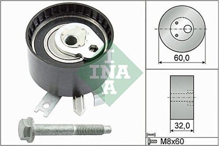 Ina 531054710 Eksantrik Gergi Rulmanı R.Clıo II III Fluence Kangoo Laguna D.Duster Logan Sandero 1.5 Dcı K9K