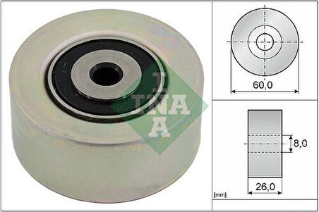Ina 531055010 V Kayış Gergi Alternatör Rulmanı Partner Berlıngo P306 Ym Xsara II Jumpy Expert Scudo P206 Klımasız Dw8 01 03 C3 C3 Plurıel C4 P307 P1007 Tu3A 1.4 8V Et3J4 1.4 16V C2 1.4 8V 1.6 16V Olcu 8×65×27