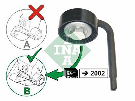 Ina 531079010 V Kayış Gergi Kütüğü Bmw E46 E39 E38 E53 Range Rover 02-09 3.0 Dızel