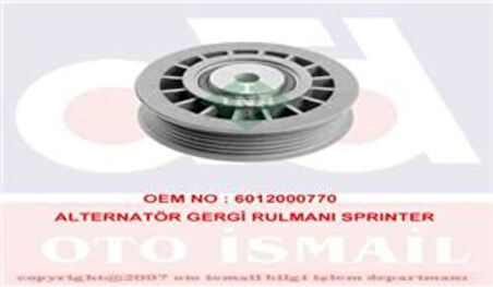 Ina 532002510 Kayış Gergi Rulmanı Kanallı W201 86>90 W124 86>92 W210 96>99 R129 89>93 Sprinter 95>01
