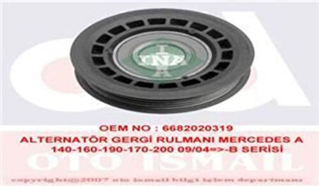 Ina 532040030 Kayış Gergi Rulmanı Kanallı W168 97>04 W245 05>11 Vaneo 414 02>04