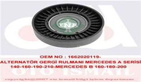 Ina 532040430 Kayış Gergi Rulmanı Mercedes W168 97>04 W169 04>12 W245 05>11 Vaneo 414 02>05-Opel Astra G Corsa 1.0 1.1