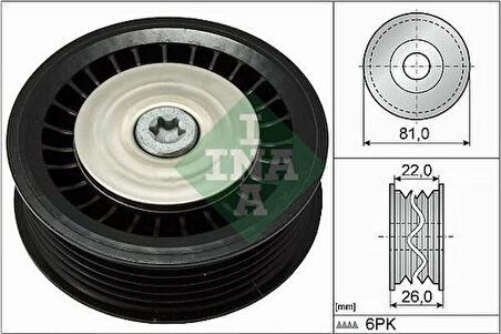 Ina 532067810 V Kayış Gergi Rulmanı Mercedes W176 W246 Cıtan 415 Klımasız