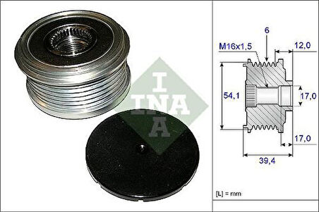 Ina 535009010 Alternatör Gergi Rulmanı Fıesta V Vı Fusıon 1.4Tdcı 02> Focus II Cma1.6Tı 04>