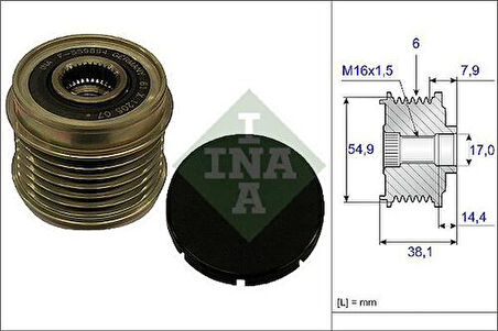 Ina 535017610 Alternatör V Kayış Gergi Rulmanı Jumper 3.0Hdı 10 Ducato 06 Daıly IV 07 Boxer 3.0Hdı 06