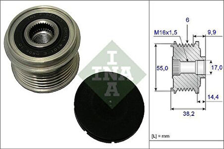 Ina 535021610 Alternatör Rulmanlı Kasnak Hyundaı Ix35 Santafe 2010>