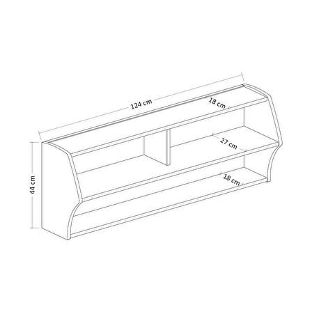 TV Sehpası Sümbül Beyaz 124 cm