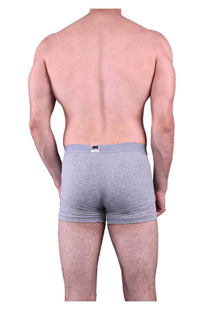 Likralı Gri Erkek Boxer