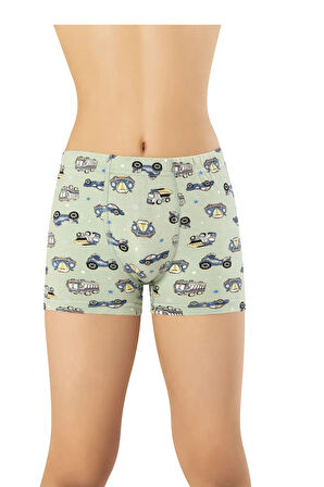 İncili 6'lı Set Erkek Çocuk Boxer Baskılı