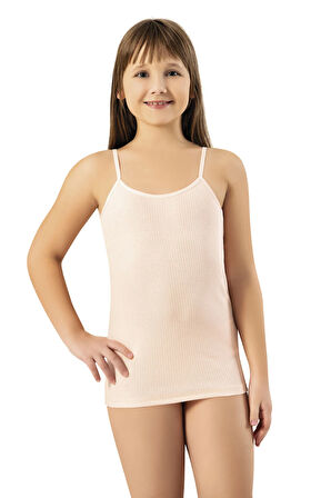 İncili 3'lü Set Kız Çocuk İp Askılı Raporlu Ribana Atlet