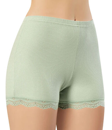 İncili 3'lü Set Kadın Kaşkorse Paça Dantelli Şort