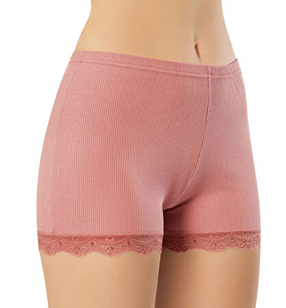 İncili 3'lü Set Kadın Kaşkorse Paça Dantelli Şort