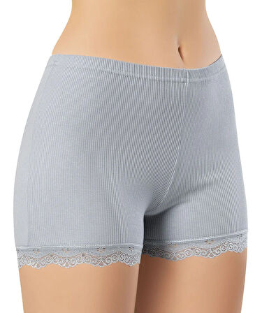 İncili 3'lü Set Kadın Kaşkorse Paça Dantelli Şort