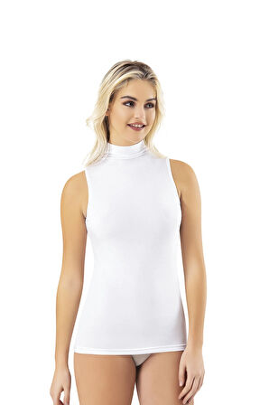 İncili Kadın Atlet Sıfır Kol Balıkçı Yaka Modal