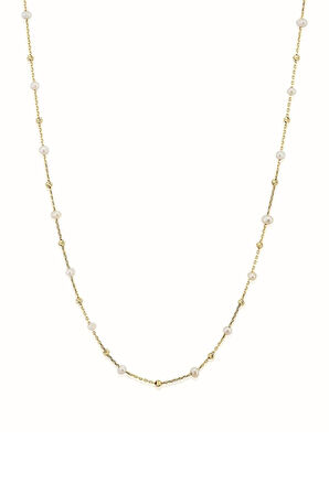 İncili Dorika Altın Kolye