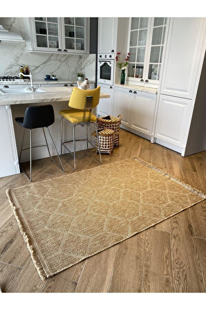 Seyran Halı İndia 669 Bej Kolay Temizlenen Dekoratif Sisal Jüt Halı