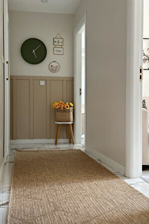 Seyran Halı İndia 669 Bej Kolay Temizlenen Dekoratif Sisal Jüt Halı