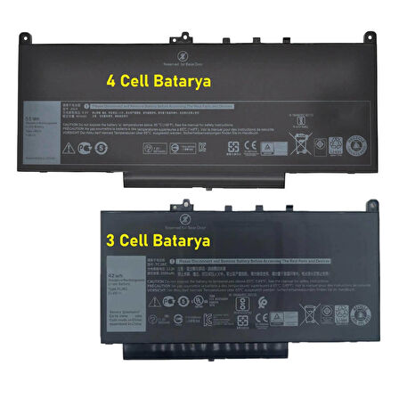 Dell MC34Y, 0MC34Y  Batarya ile Uyumlu Pil - 3 Cell