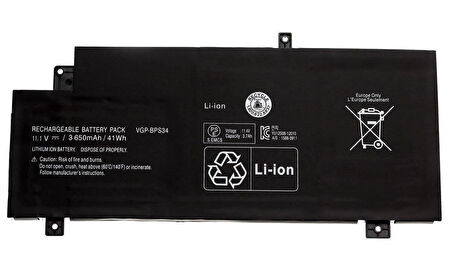 SONY ile Uyumlu Vaio SVF14A15CXP Batarya ile  Pil VGP-BPS34