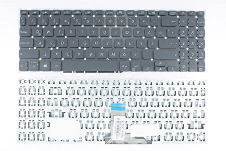 Asus ile Uyumlu X515M Uyumlu Laptop Klavye Siyah