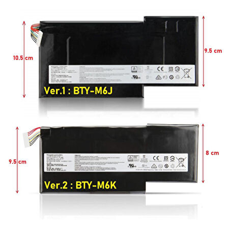 Msı ile Uyumlu MS-16K7  Batarya Pil Versiyon-1
