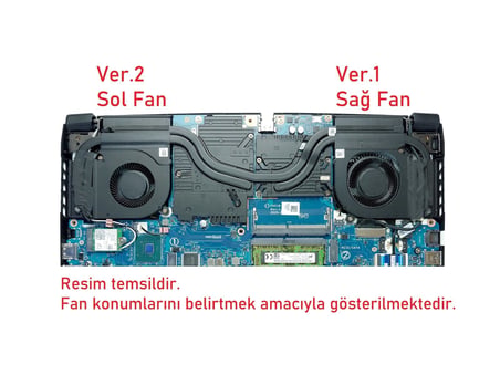 Acer Aspire AN515-56  ile Uyumlu Fan V2 (Sol  Fan)
