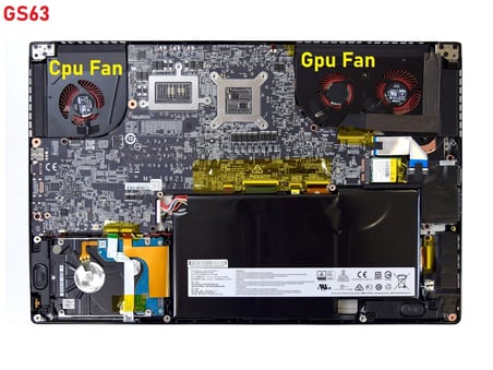 MSI GS63VR 6RF Stealth Pro  ile Uyumlu Fan V1 (CPU)