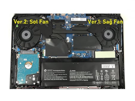 Hp Omen 15-dc0009nt  ile Uyumlu Fan V2 (Sol  Fan)