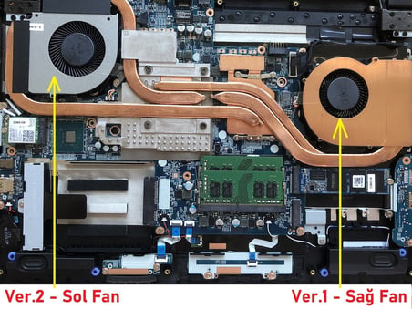 Clevo NH55RD  ile Uyumlu Fan V2 (Sol  Fan)