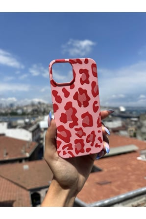 İnfinix Hot 20İ Uyumlu Kırmızı Desen Tasarımlı Telefon Kılıfı - Şeker Pembe