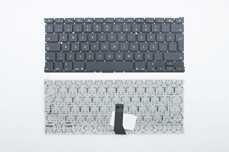 Apple Macbook Air A1369 A1466 13" MC965 MC966 ile Uyumlu Notebook Klavye - Siyah - TR - Büyük Enter