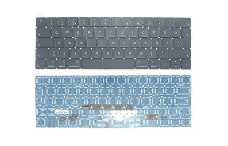 Apple MacBook Pro A1706 (2016) ile Uyumlu Notebook Klavye - Siyah - TR - Büyük Enter