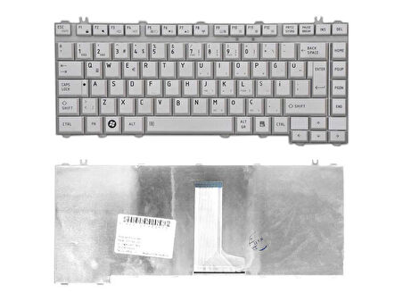 Toshiba Satellite A300 ile Uyumlu Notebook Klavye - Silver - TR 