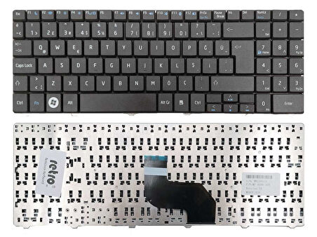 Casper A15 ile Uyumlu Notebook Klavyesi - Siyah - TR  