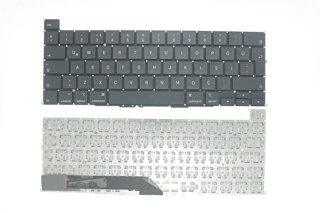 Apple MacBook Pro A2141 (2019) ile Uyumlu Notebook Klavye - Siyah - TR - Büyük Enter