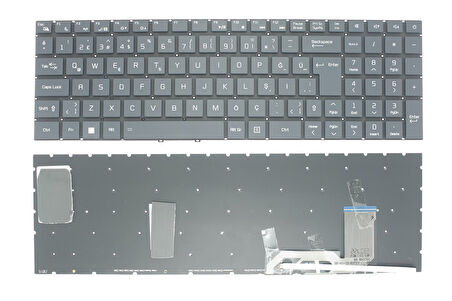 Casper Nirvana C500 (2022-2023) ile Uyumlu Notebook Klavye - Siyah - TR - Işıklı