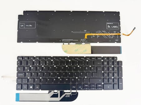 Dell inspiron 3501 3502 3505 5501 5502 ile Uyumlu Notebook Klavye - Siyah - TR - Işıklı