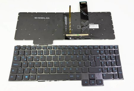 Lenovo ideapad Gaming 3 15ARH7 82SB, 82UK ile Uyumlu Notebook Klavye - Siyah - TR - Işıklı RGB