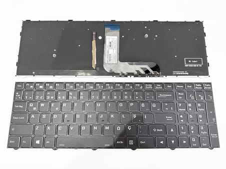 Monster Abra A5 V16.3 A5 V16.4, A5 V16.5 ile Uyumlu Notebook Klavye - Siyah - TR - Işıklı RGB