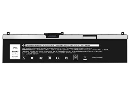 Dell Precision 7730,7540,7740 ile Uyumlu Notebook Bataryası Pili  - Ver.2 - 6 Cell - Tip-A