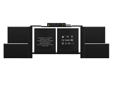 Apple MacBook Pro 15"  (A1990, Mid 2019) ile Uyumlu Notebook Bataryası Pili