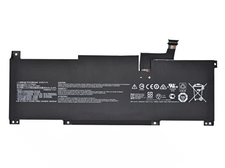 MSI Stealth 15M ile Uyumlu Notebook Bataryası Pili- Ver.1 - Siyah Soket - 8 Pin 8 Hat