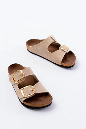 Bej Günlük Birkenstock Kadın Terlik