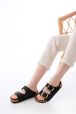 Siyah Günlük Birkenstock Kadın Terlik