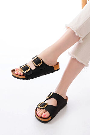 Siyah Günlük Birkenstock Kadın Terlik