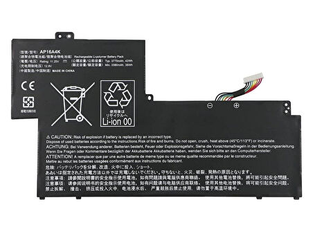 Acer Aspire One Cloudbook 11 AO1-132 ile Uyumlu Notebook Bataryası Pili